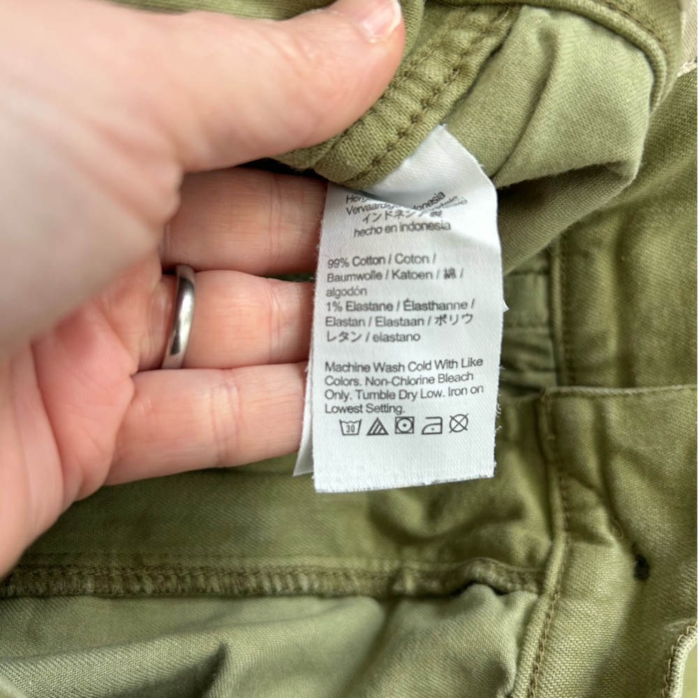 Madewell Emmett Wide Leg Green Pants Garment Dyed Edition Artichoke 27 - Picture 7 of 10